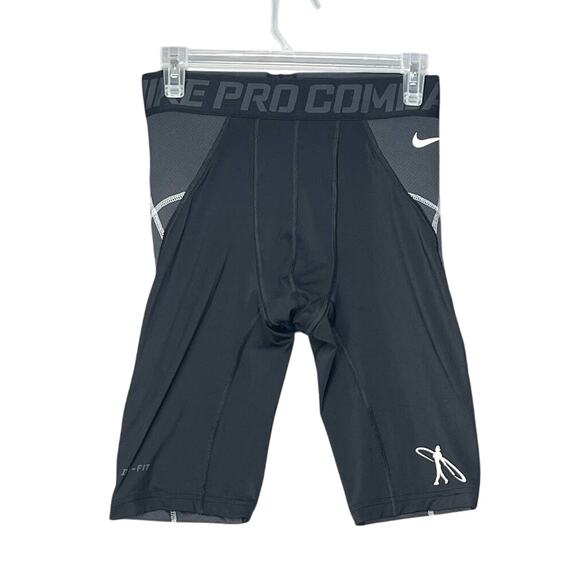 Nike Dri Fit Pro Combat Baseball Pants Mens Large Black Compression Padded - Picture 1 of 8